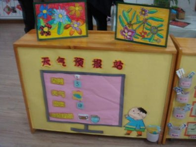 幼儿园生活环境布置：天气预报站