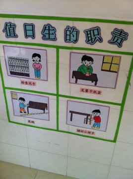 幼儿园生活环境布置:值日生的职责