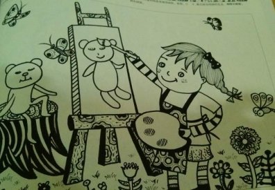 幼儿园环境布置：墙面布置——线条画“写生”