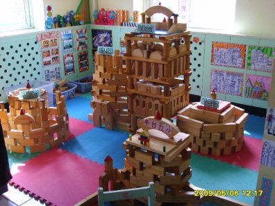 幼儿园活动区布置：建筑区