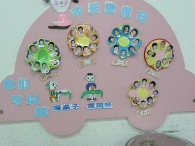 幼儿园生活环境布置：今天我值日