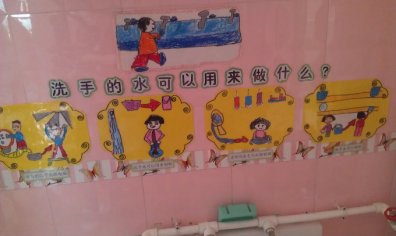 幼儿园环境布置盥洗室：洗手的水可以用来做什么？