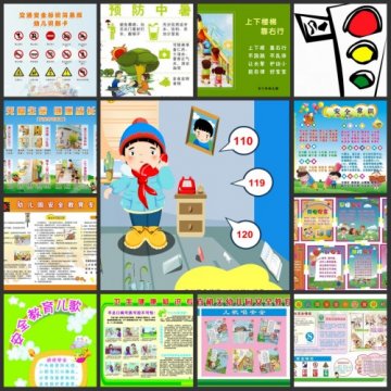 幼儿园安全常识:安全教育展板精品图集(一)